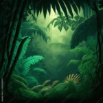 Tropical jungle background Stock Illustration | Adobe Stock